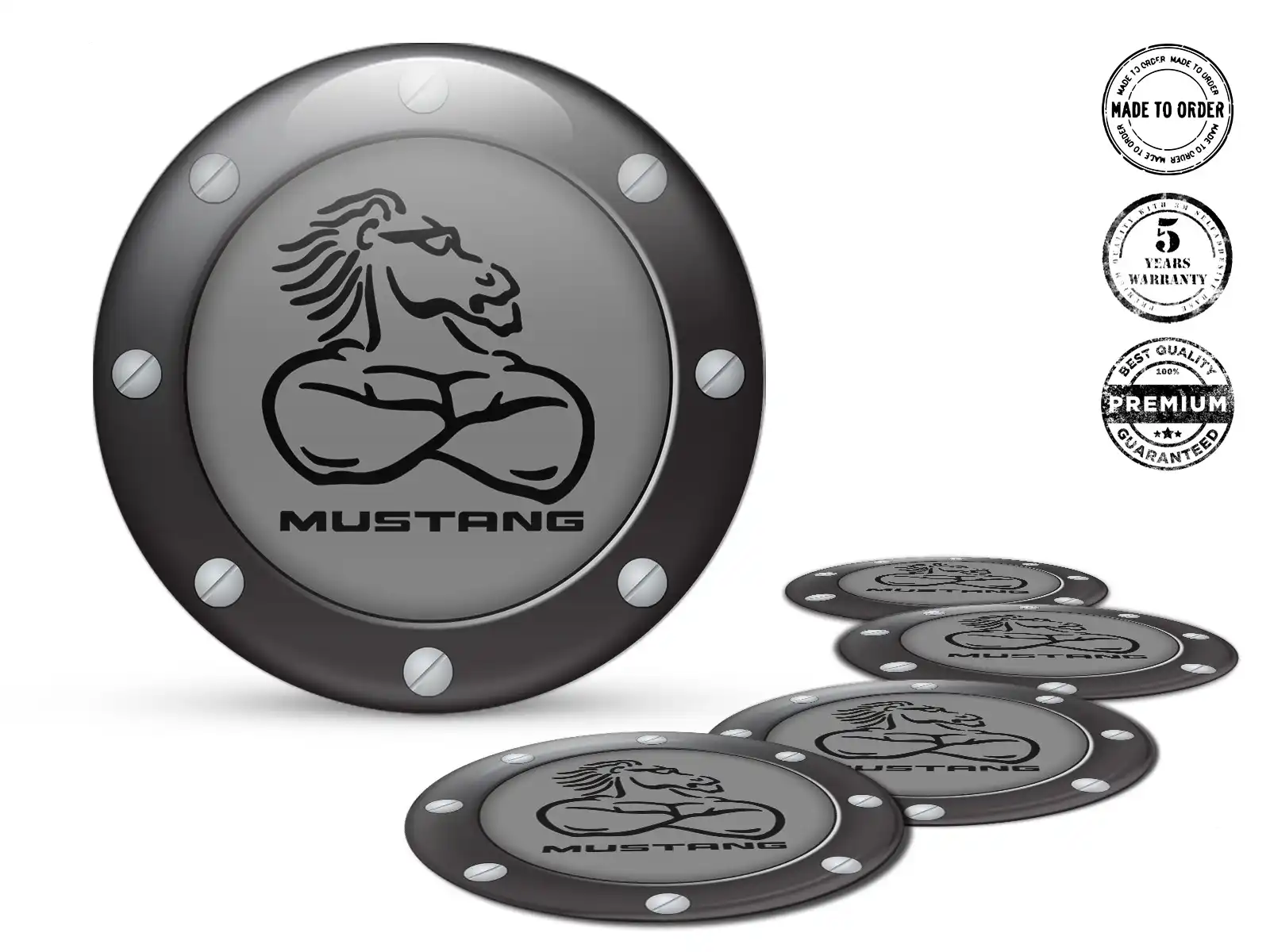Decals on Wheels Style Racing Domed Stickers